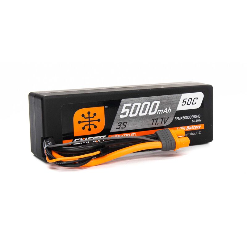 Spektrum RC 3S Smart Hardcase 50C LiPo Battery (11.1V/5000mAh) w/IC3 Connector