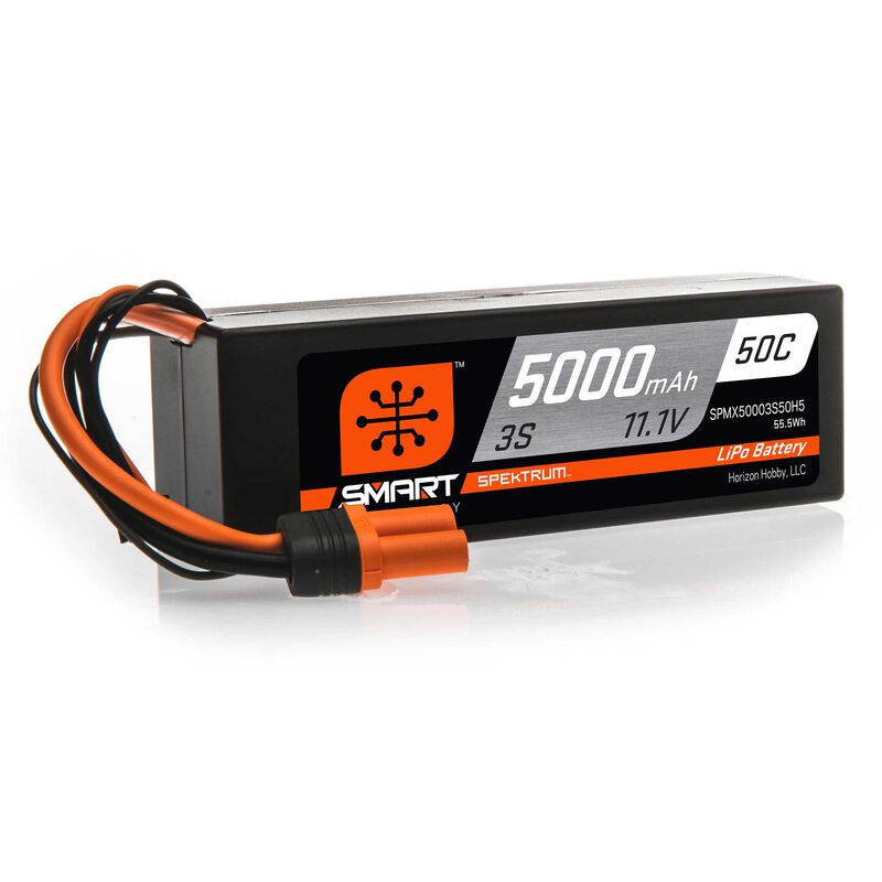 Spektrum RC 3S Smart LiPo Hard Case 50C Battery Pack w/IC5 Connector (11.1V/5000mAh)