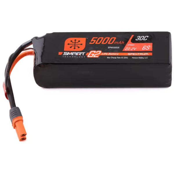 Spektrum RC 6S Smart G2 LiPo 30C Battery Pack (22.2V/5000mAh) w/IC5 Connector Default Title