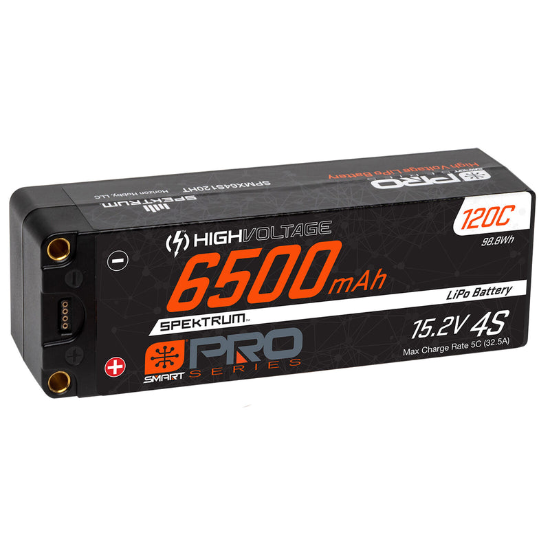 Spektrum 15.2V 6500mAh 4S 120C Smart Pro Race Hardcase HV-LiPo Battery: Tubes, 5mm