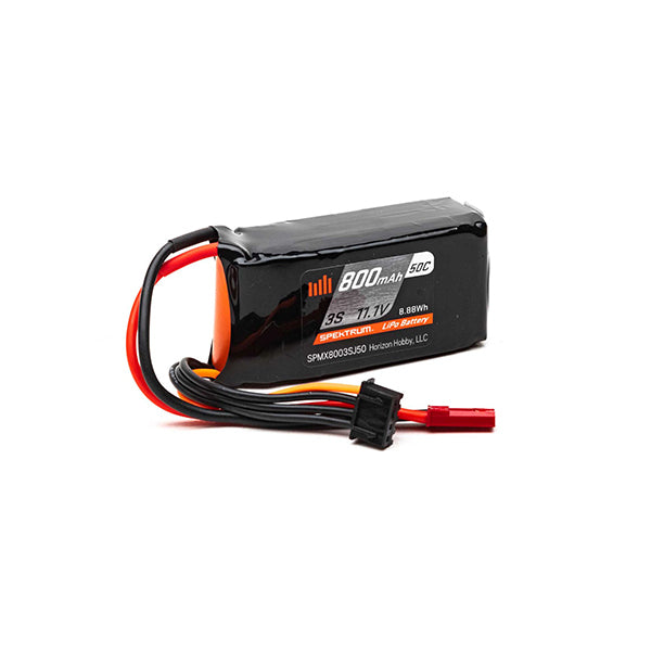 Spektrum RC 3S LiPo Battery 50C (11.1V/800mAh) w/JST Connector Default Title