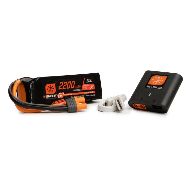 Spektrum RC Smart G2 Powerstage Air Bundle: 3S 2200mAh LiPo Battery / S120 Charger