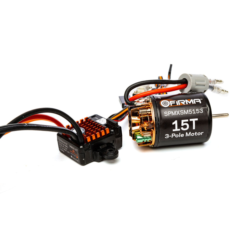 Spektrum RC Firma 70A Brushed Smart ESC, 2S-3S: IC3 / 15T Brushed Motor Combo
