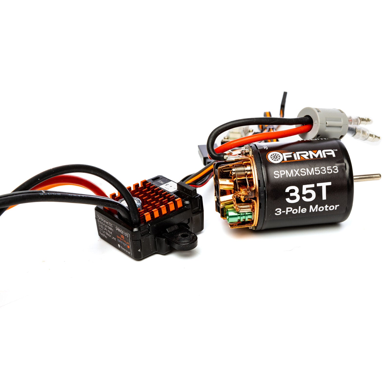 Spektrum RC Firma 70A Brushed Smart ESC, 2S-3S: IC3 / 35T Brushed Motor Combo