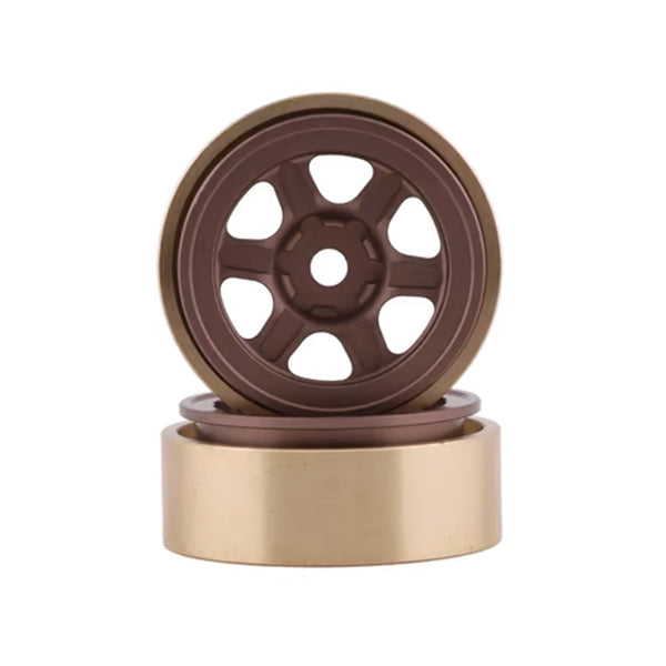 SSD RC SCX24 1.0” Aluminum/Brass Challenger Wheels (Bronze) (2) Default Title