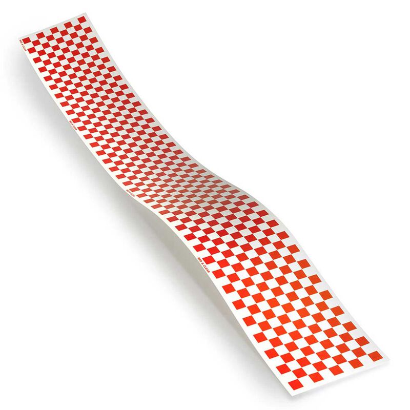 Top Flite Checkered Monokote Trim (Red/Clear)