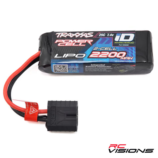 Traxxas 2S "Power Cell" 25C LiPo Battery w/iD Traxxas Connector (7.4V/2200mAh) Default Title