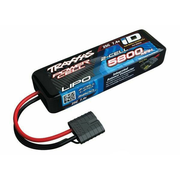 Traxxas 2S "Power Cell" 25C LiPo Battery w/iD Traxxas Connector (7.4V/5800mAh)