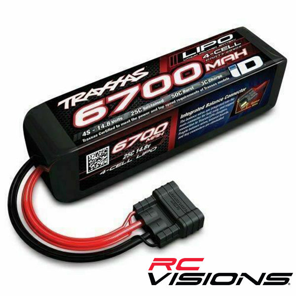 Traxxas 4S "Power Cell" 25C LiPo Battery w/iD Traxxas Connector (14.8V/6700mAh) TRA2890X