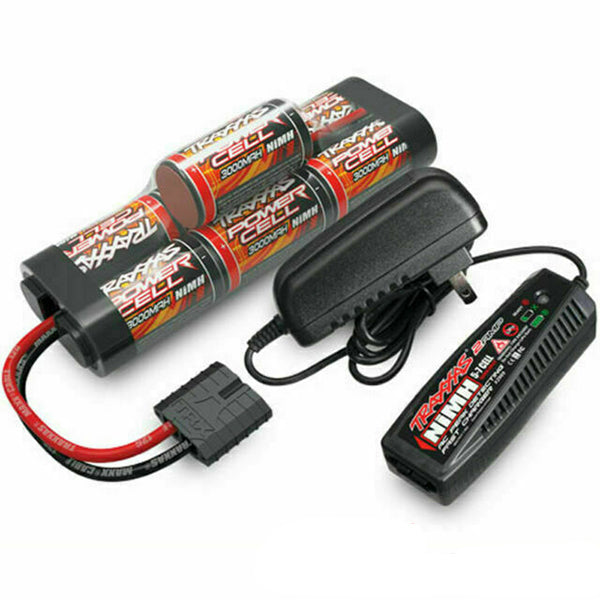 Traxxas 7-Cell NiMH Battery/Charger Completer Pack w/One Power Cell 3000mAh 8.4V Hump Battery