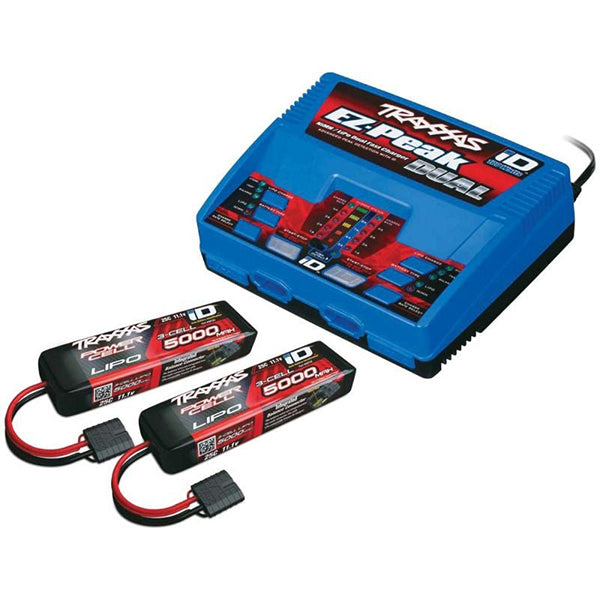 Traxxas EZ-Peak 3S "Completer Pack" Dual Multi-Chemistry Battery Charger w/Two Power Cell Batteries (5000mAh)