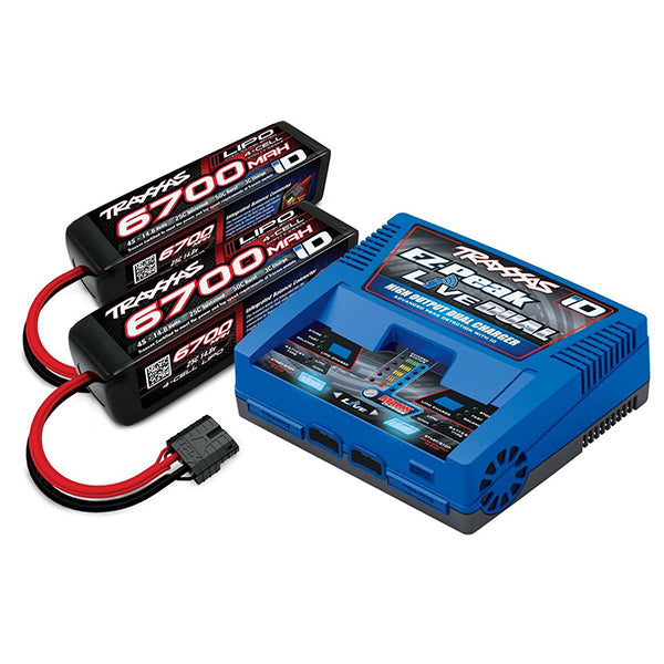 Traxxas EZ-Peak Live 4S "Completer Pack" Multi-Chemistry Battery Charger w/Two Power Cell 4S Batteries (6700mAh)