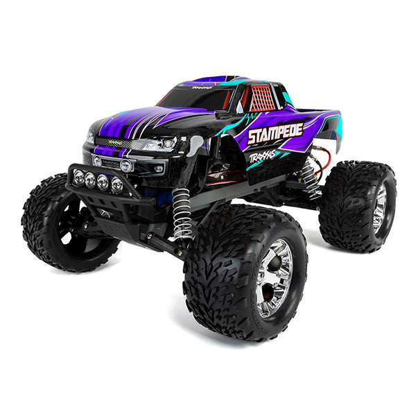 Traxxas Stampede 1/10 RTR Monster Truck w/XL-5 ESC, LED Lights, TQ 2.4GHz Radio, Battery & DC Charger Purple