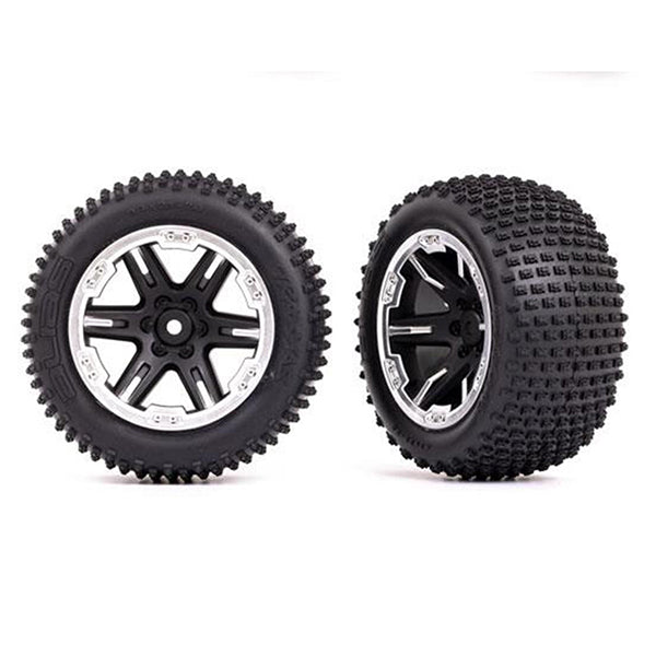 Traxxas Tires+Wheels Glued 2.8In Rxt Black+Satin