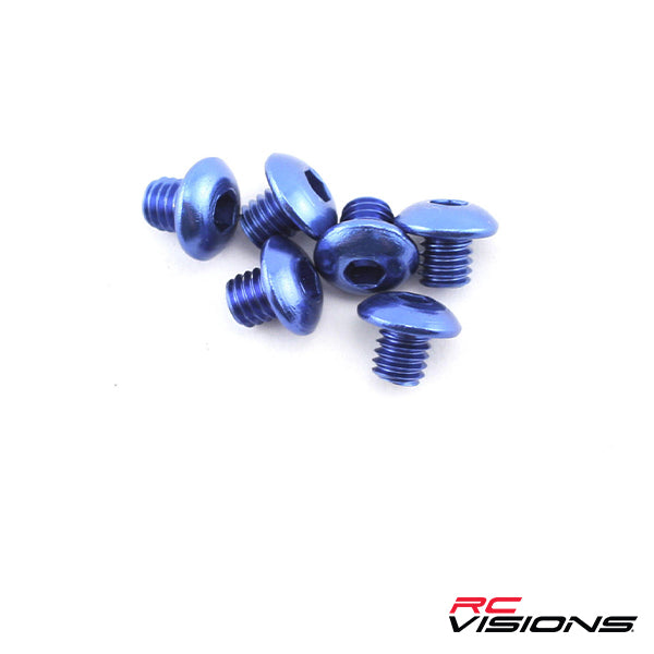 Traxxas 4x4mm Aluminum Button Head Screws (Blue) (6) Default Title