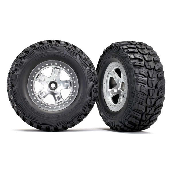 Traxxas  Kumho tires satin chrome, beadlock style wheels Default Title