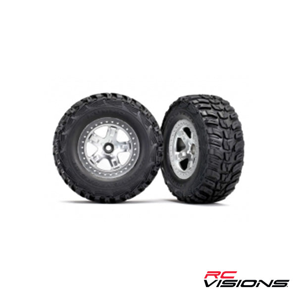 Traxxas  Kumho tires satin chrome, beadlock style wheels Default Title