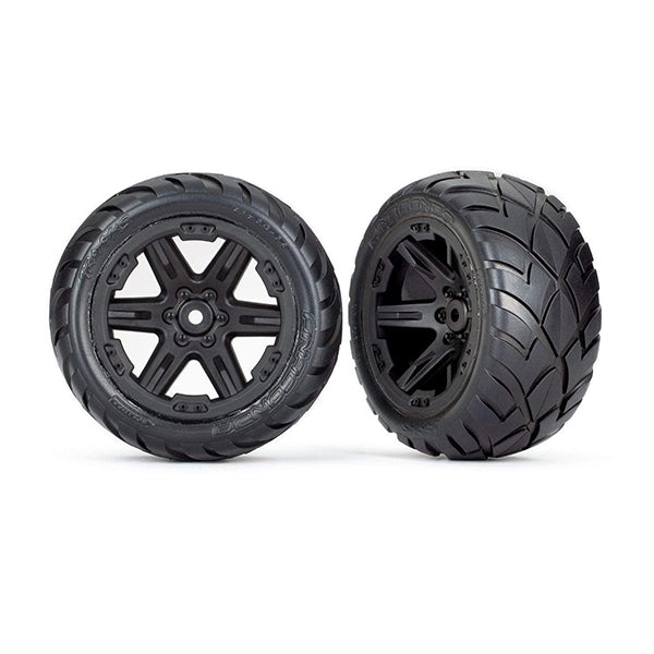 Traxxas Anaconda 2.8" Pre-Mounted Tires w/RXT Electric Rear Wheels (2) (Black)