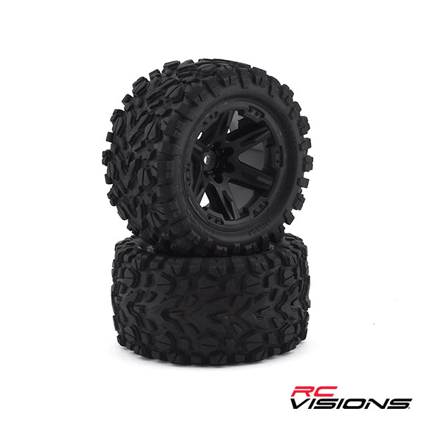 Traxxas Talon EXT 2.8" Pre-Mounted Tires w/RXT Wheels (2) (Black) Default Title