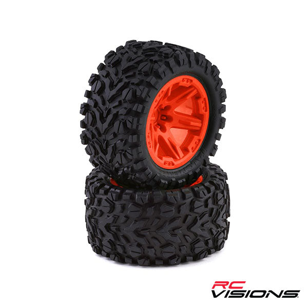 Traxxas Talon EXT TSM 2.8" Pre-Mounted Tires w/RXT Wheels (2) (Orange) Default Title