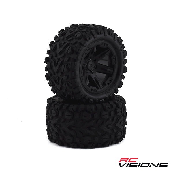 Traxxas Talon EXT 2.8" Pre-Mounted Tires w/RXT Wheels (2) (Black) (2wd Electric Rear) Default Title