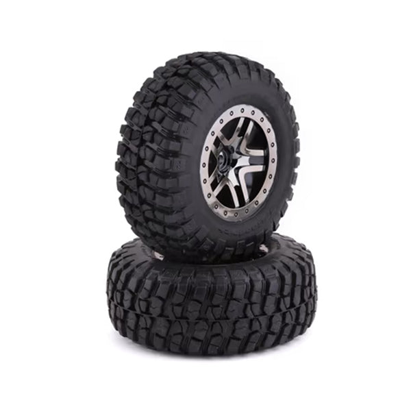 Traxxas BFGoodrich Mud TA Rear Tires (2) (Black Chrome) (S1) w/Split-Spoke Rear Wheel Default Title