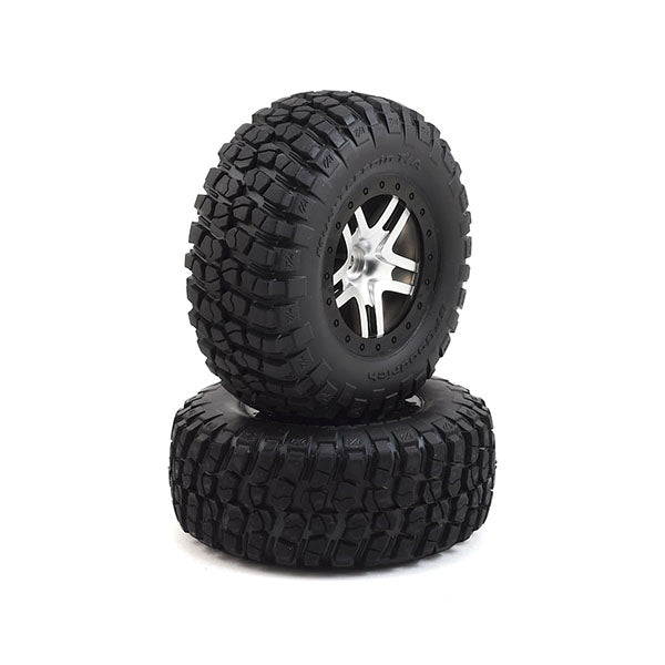 Traxxas BFGoodrich Mud TA Rear Tires (2) (Satin Chrome) (Standard) w/Split-Spoke Rear Wheel Default Title