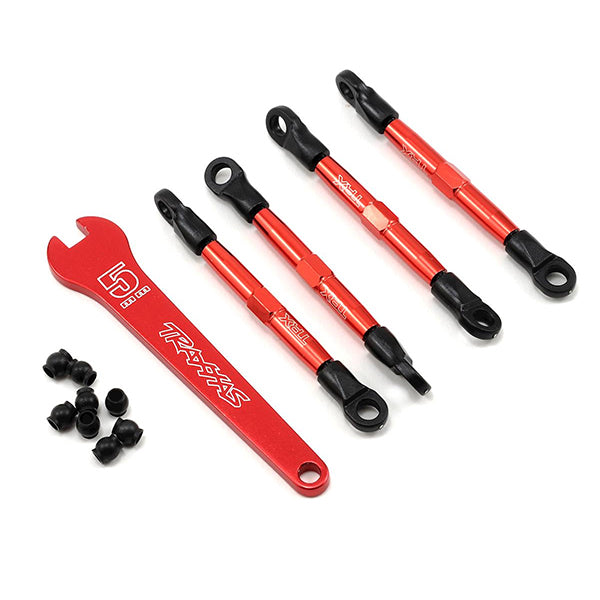 Traxxas Aluminum Toe Links (Red) (4) (Front/Rear) Default Title