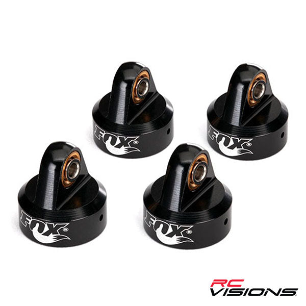 Traxxas Unlimited Desert Racer Aluminum "Fox" Shock Caps (Black) (4) Default Title