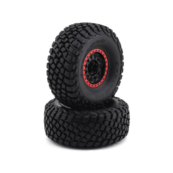 Traxxas Unlimited Desert Racer Pre-Mounted BFGoodrich Baja KR3 Tires w/Method Racing Beadlock Wheels (Black/Red) (2)