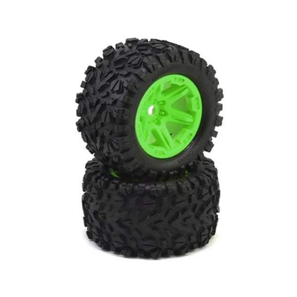 Traxxas Talon EXT Tires 3.8" Pre-Mounted Monster Truck Tires (2) (Green) (17mm Splined Hex) Default Title