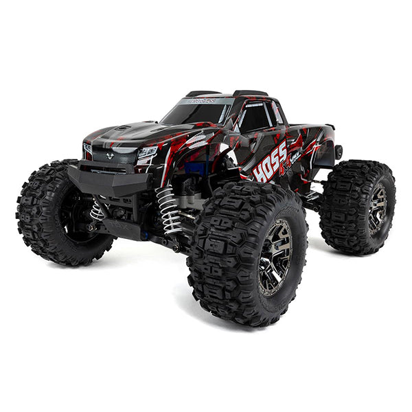 Traxxas Hoss 4X4 VXL 3S 4WD Brushless RTR Monster Truck w/TQi 2.4GHz Radio, TSM & Self-Righting Shadow Red