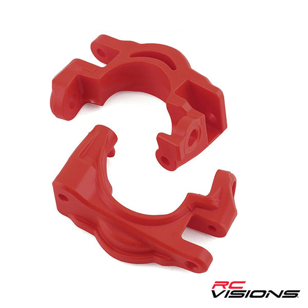 Traxxas Caster blocks (c-hubs), extreme heavy duty (left & right) Red