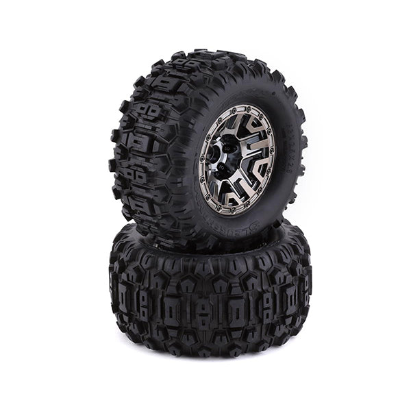 Traxxas Sledgehammer 2.8" Pre-Mounted Tires (2) (Black Chrome) Default Title