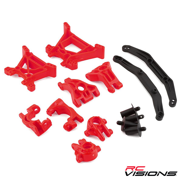 Traxxas Outer Driveline & Suspension Upgrade Kit, extreme heavy duty Red