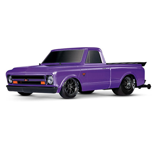 Traxxas Drag Slash 1/10 2WD RTR No Prep Truck w/1967 Chevrolet C10 Body (Blue) TQi 2.4GHz Radio & TSM Purple