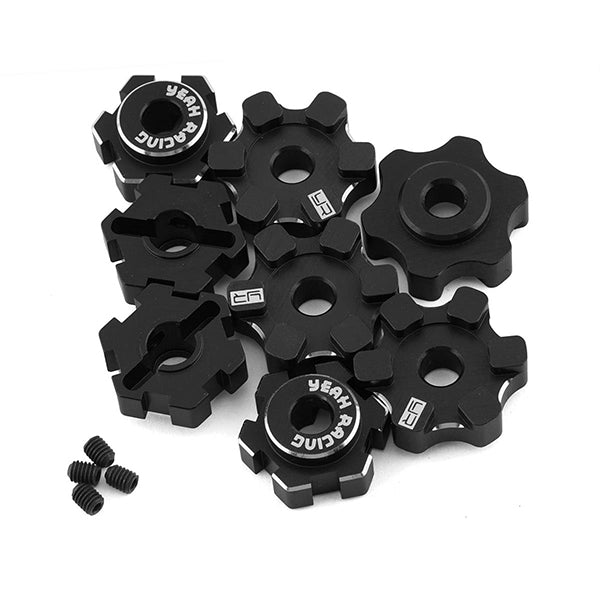 Yeah Racing Traxxas Maxx 17mm Aluminum Wheel Hex Set (Black) (4) Default Title