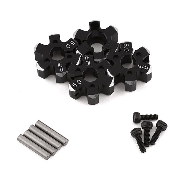 Yeah Racing Aluminum Clamping 12mm Hex (Black) (4) (5mm) Default Title