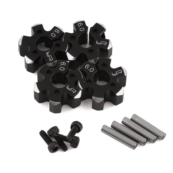 Yeah Racing Aluminum Clamping 12mm Hex (Black) (4) (6mm) Default Title