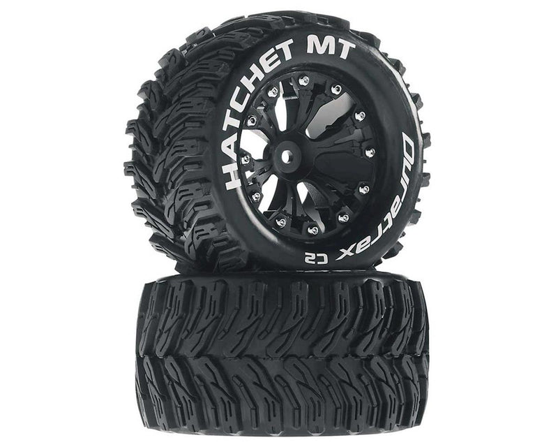 DuraTrax Hatchet MT 2.8" 2WD Rear Mounted Truck Tires (Black) (2) 12mm Hex