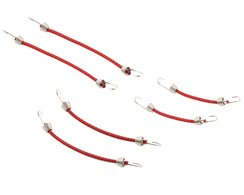 Hot Racing 1/10 Scale Bungee Cord Set (Red/Black)