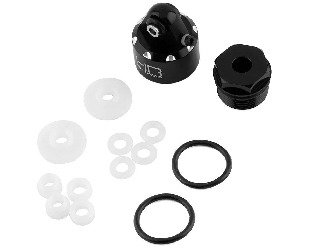 Hot Racing Traxxas Maxx Aluminum Bleeder Shock Caps (Black) (2)