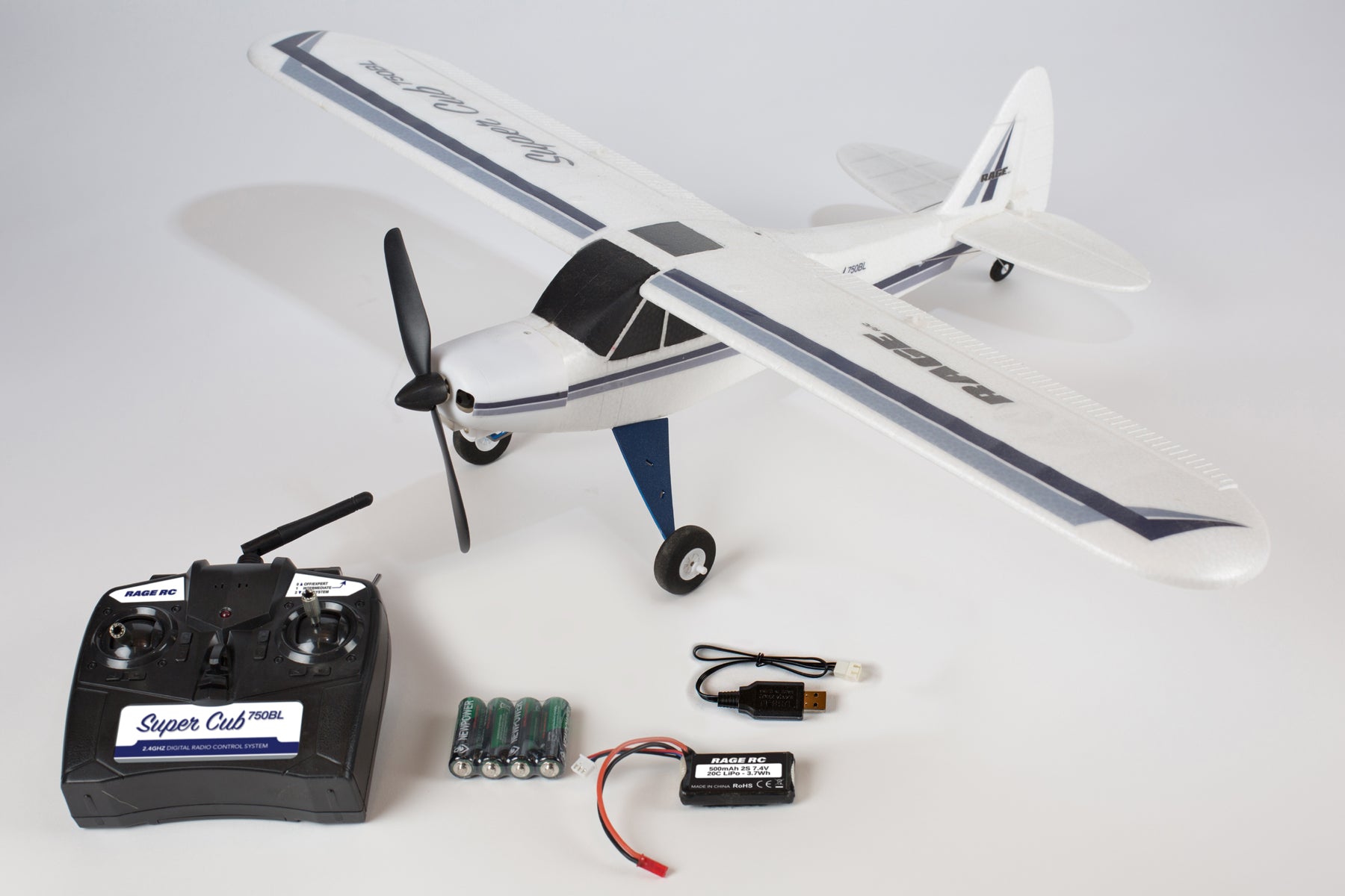 Rage RC Super Cub 750 Brushless RTF 4-Channel Aircraft with PASS (Pilot Assist Stability Software) System