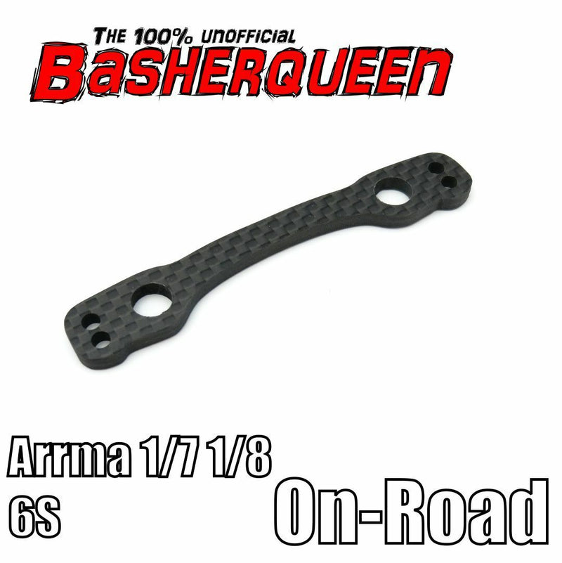 Basherqueen Carbon Fiber Steering Rack Ackerman Plate Arrma 1/8 1/7 6S On Road
