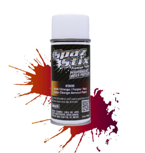 Spaz Stix Gold Orange Purple Red Color Changing Paint 3.5oz