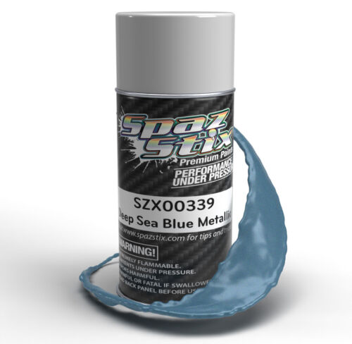 Spaz Stix Deep Sea Blue Metallic Spray Paint 3.5oz Can SZX00339 00339