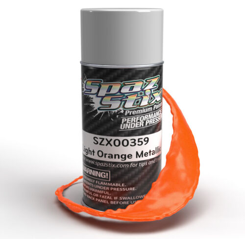 Spaz Stix Light Orange Metallic Spray Paint 3.5oz