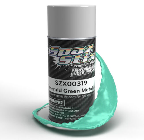 Spaz Stix Emerald Green Metallic Spray Paint 3.5oz Can