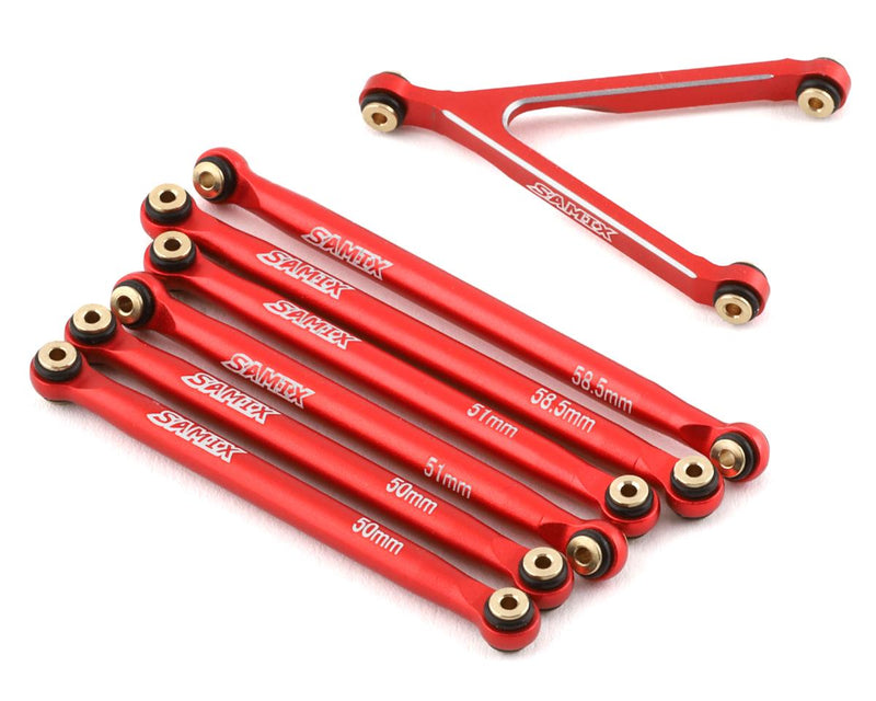 Samix SCX24 Aluminum Link Set (7) (133.7mm) "LWB"