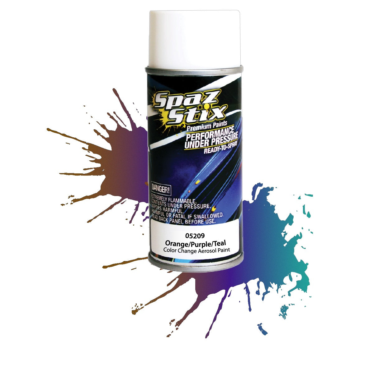 Spaz Stix Orange Purple Teal Color Changing Paint 3.5oz